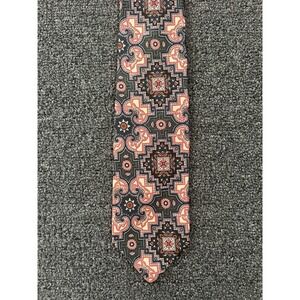 Vintage Polo Ralph Lauren Silk Neck Tie Geometric Medallion Tapestry Hand Made